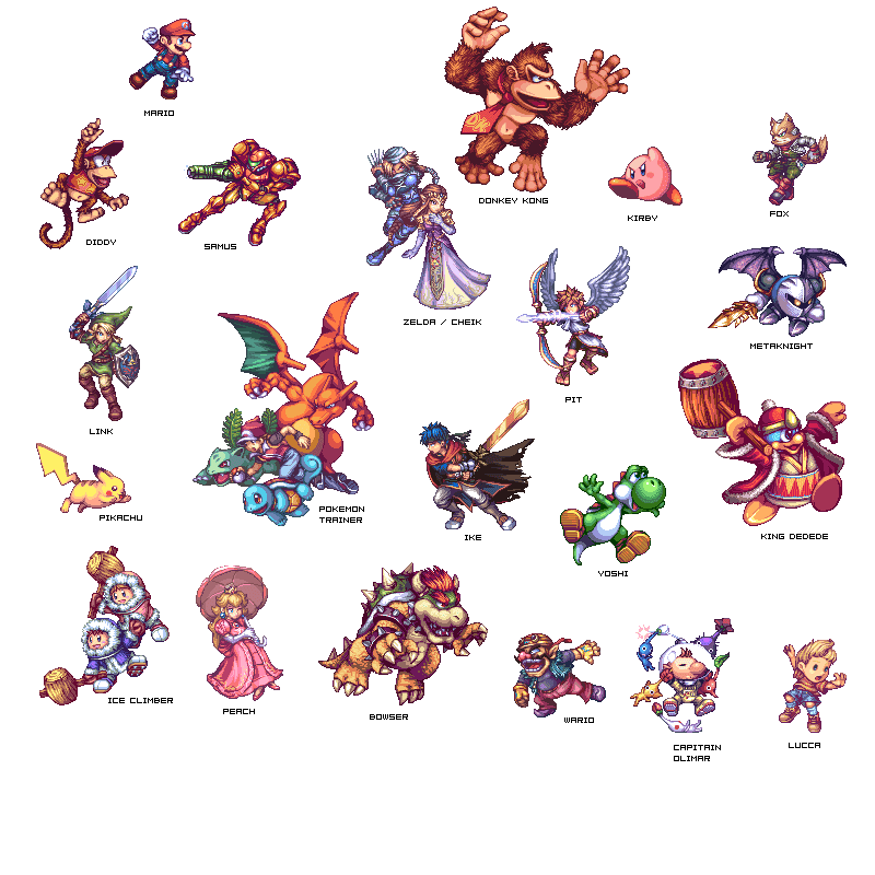 Super Smash Bros Brawl Sprites by gamerboy03 on DeviantArt