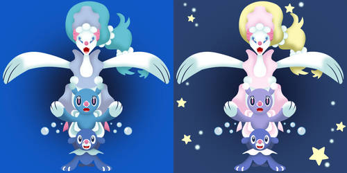 Popplio Evolution + Shiny