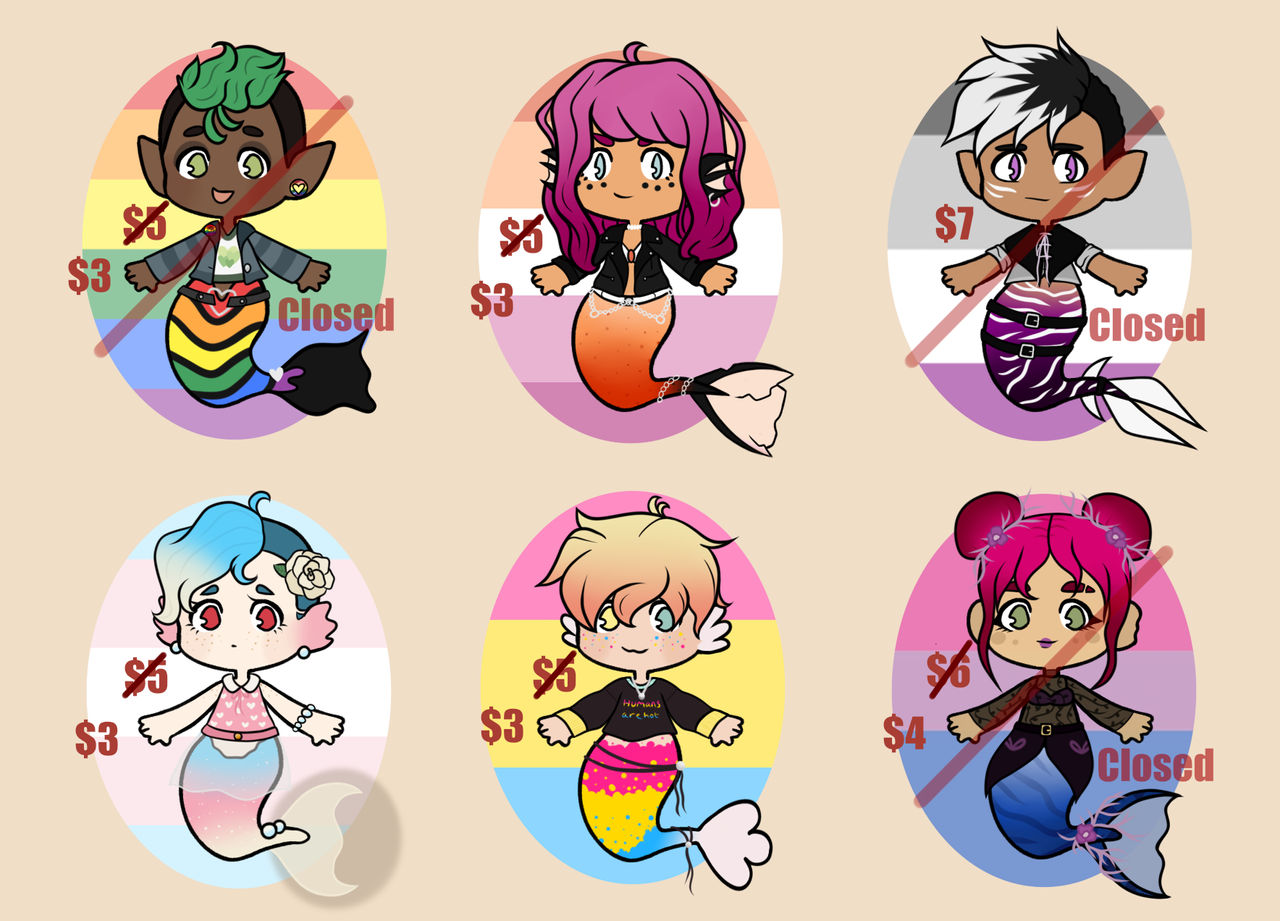 Pride Mermen Pride mermaids! (closed) by Mmouse18 on DeviantArt