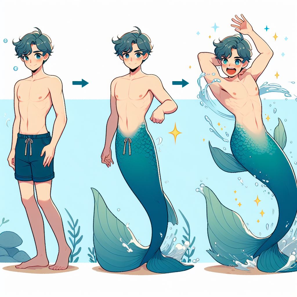 Merboy Octopus merboy transform 3 by ben243 on DeviantArt
