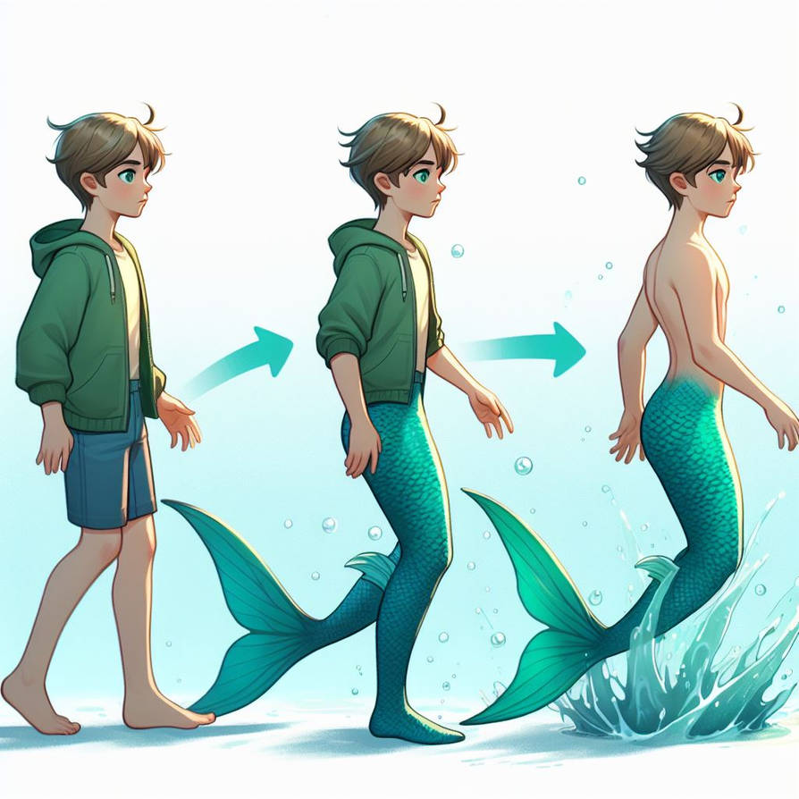 merboy transformation 5 by ben243 on DeviantArt