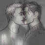 Steve/Tony : Almost a Kiss