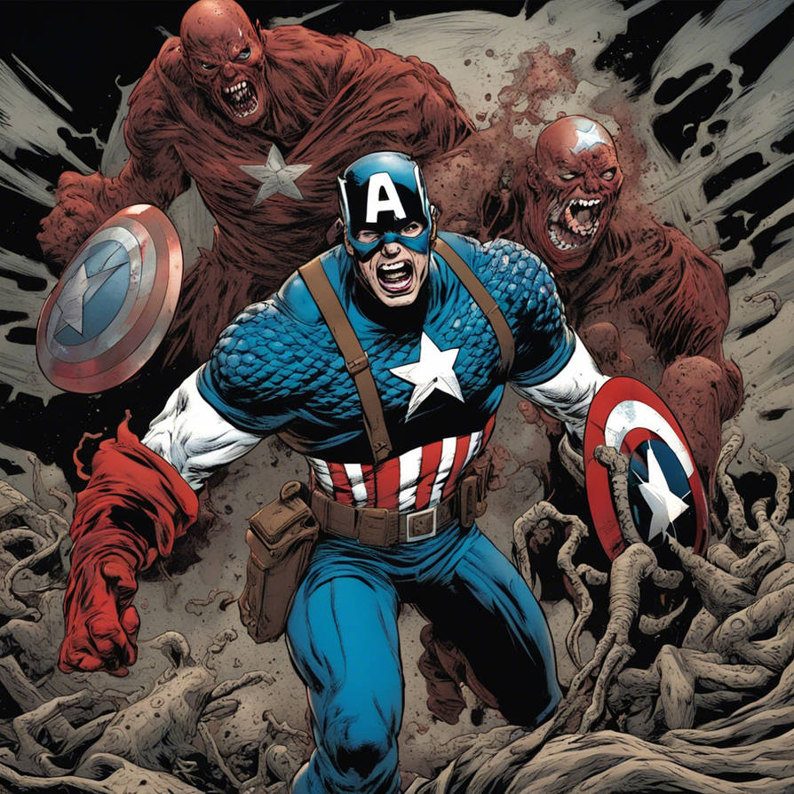 Mini Captain Scary captain America Horror by arondaman21 on DeviantArt