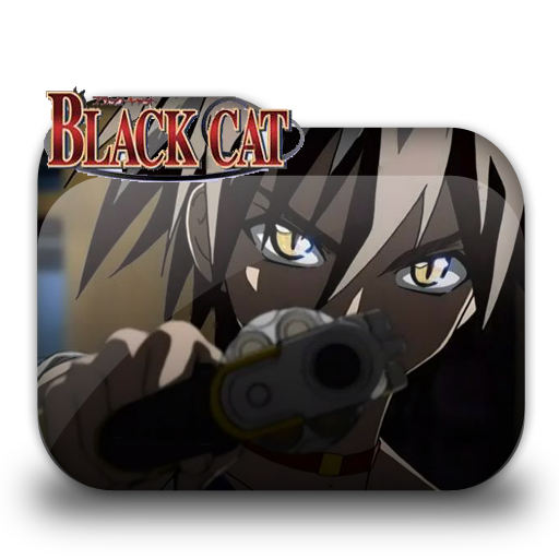 black cat folder icon