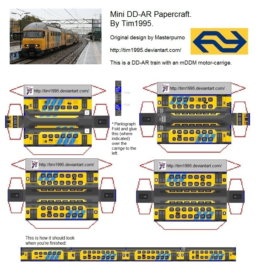 Paper Train R44 Papercraft Train Templates