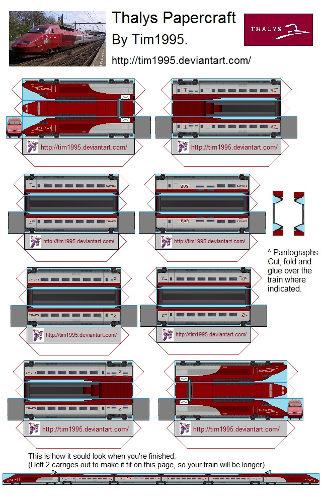 Papercraft Train Templates