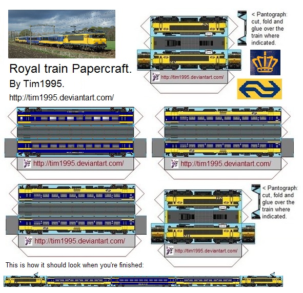 papercraft train templates