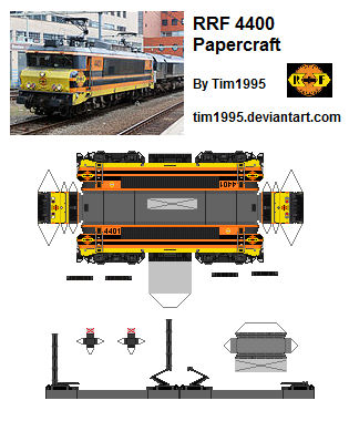 Paper Train R44 RRF 4400 Papercraft by Tim1995 on DeviantArt