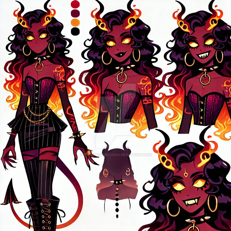 Thread Demon Oc Adopt Hazbin Hotel Inspired OC Demon Female Gothic by TheCyberGirlChick ...