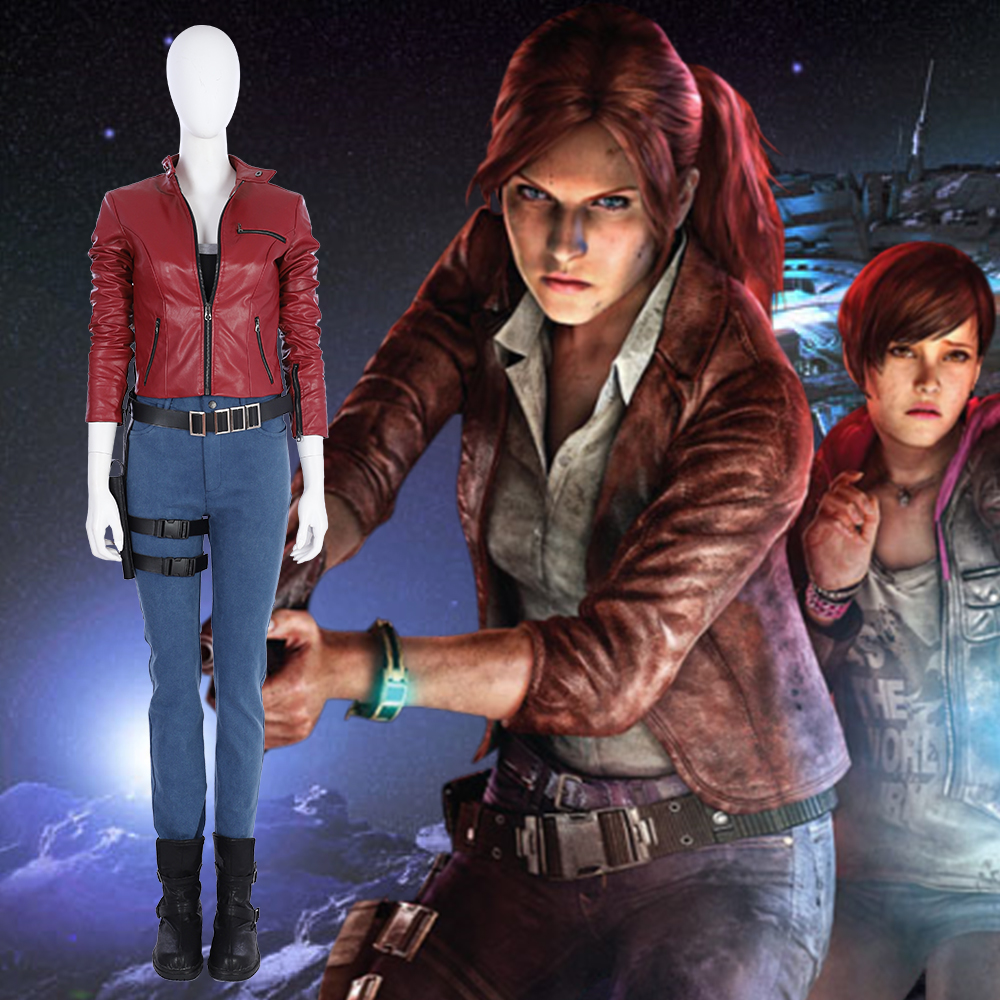 Resident Evil 2 Remake Claire Redfield Cosplay Costume Top Level