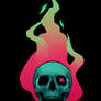 Fiery skull