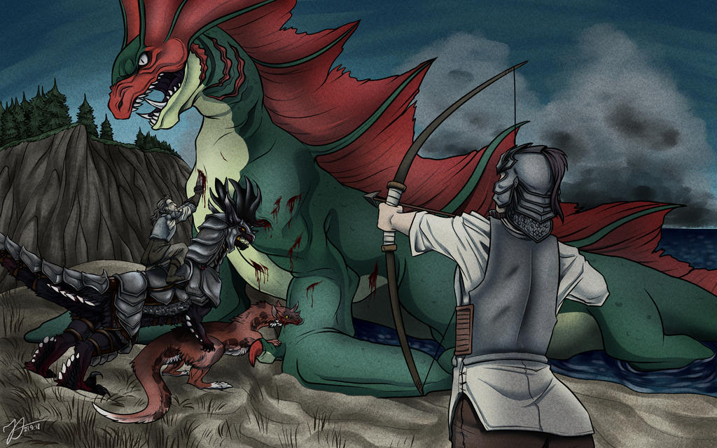Challenging the Leviathan by AkinaTakesora Challenging the Leviathan by AkinaTakesora