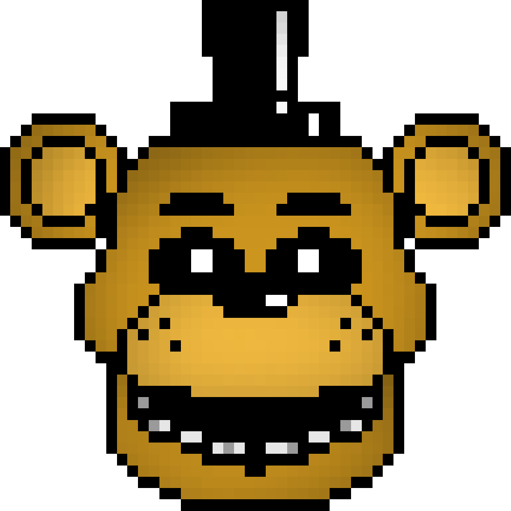 Fnaf 1 golden freddy pixel art