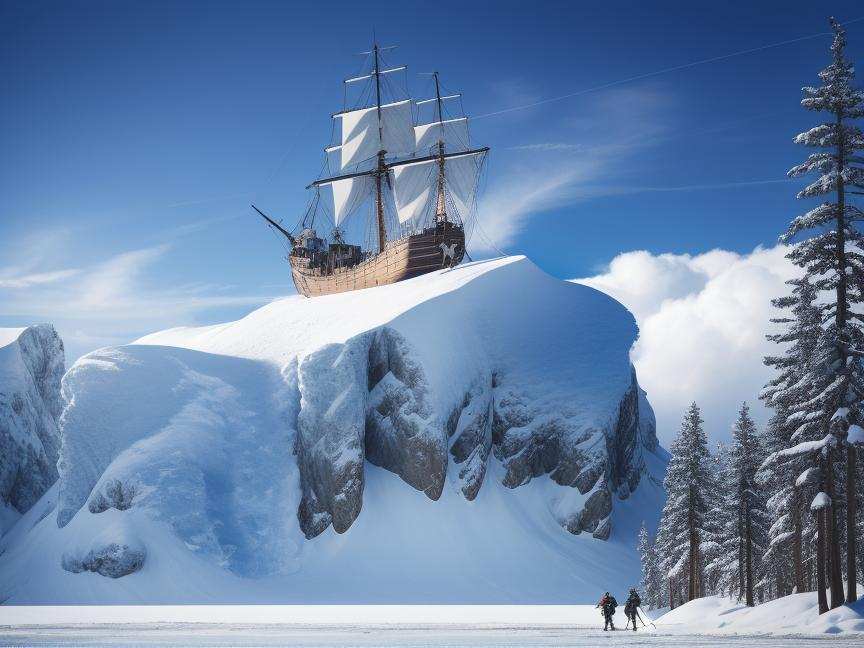 Snowship Pirate Ships In The Snow -4- by HowellJenkinsSama on DeviantArt