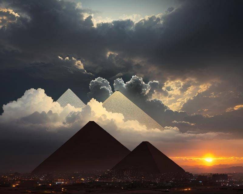 Pyramids And Clouds