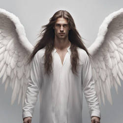 DreamUp Creation: Angel With Long Blonde Hair -5-