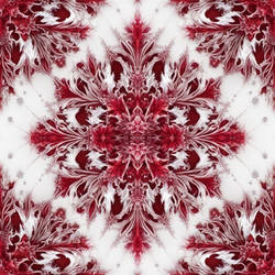 Crystal Snowflakes - Red -2-