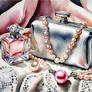 Handbag And Perfume Bottle And Pearls -3-