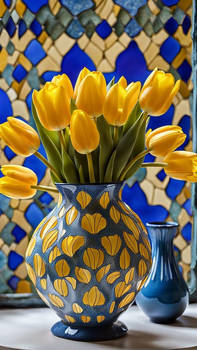 Bouquet Of Yellow Tulips -3-