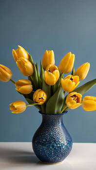 Bouquet Of Yellow Tulips -1-