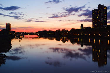 Sunset over Neckar