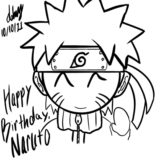 happy birthday Naruto - Naruto  Naruto sketch drawing, Naruto