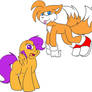 .:Crossover:. Tails VS a Chicken XD