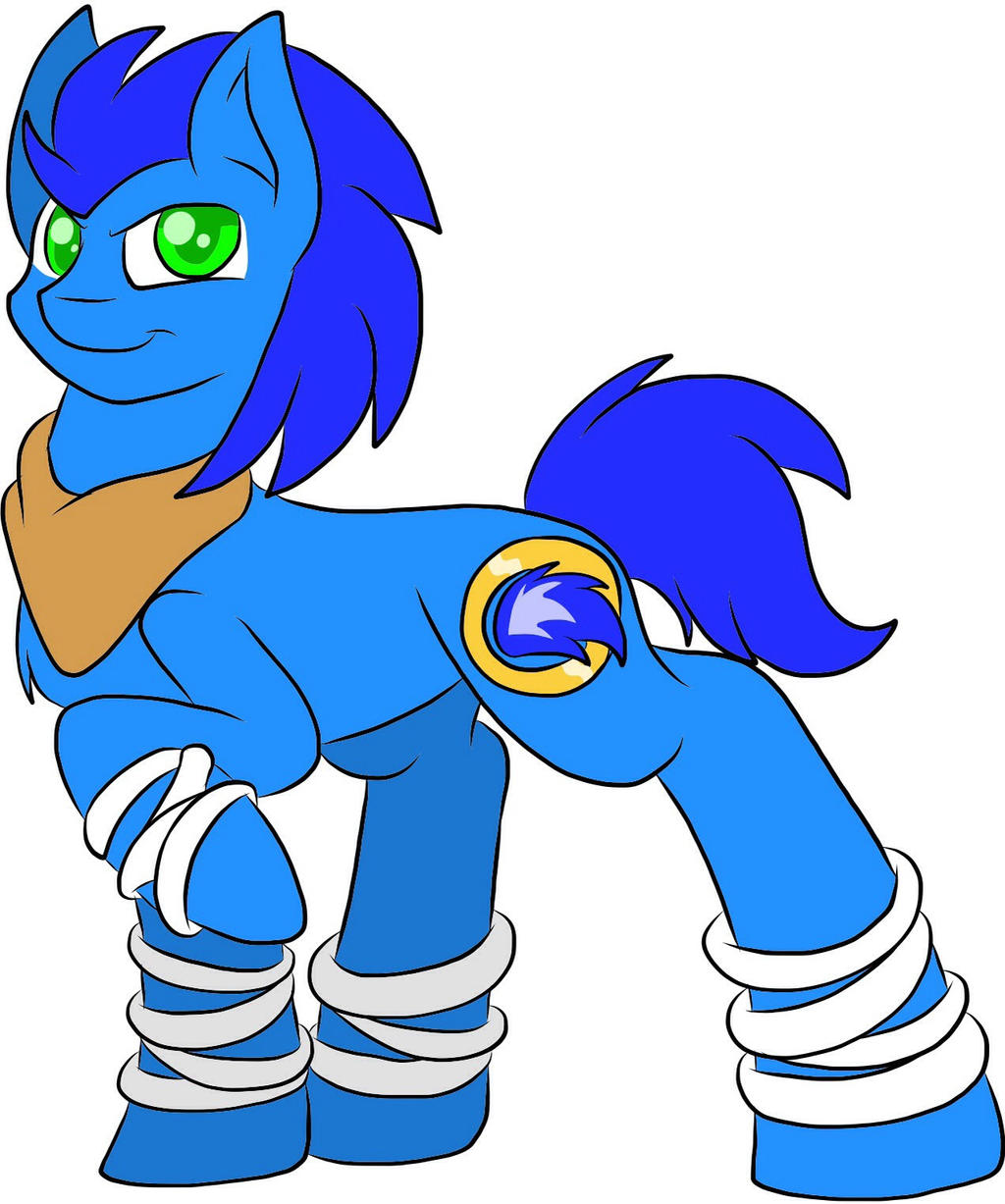 .:Crossover:. Sonic Boom Sonic as a Pony