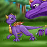 Spyro and a Baby Dragon