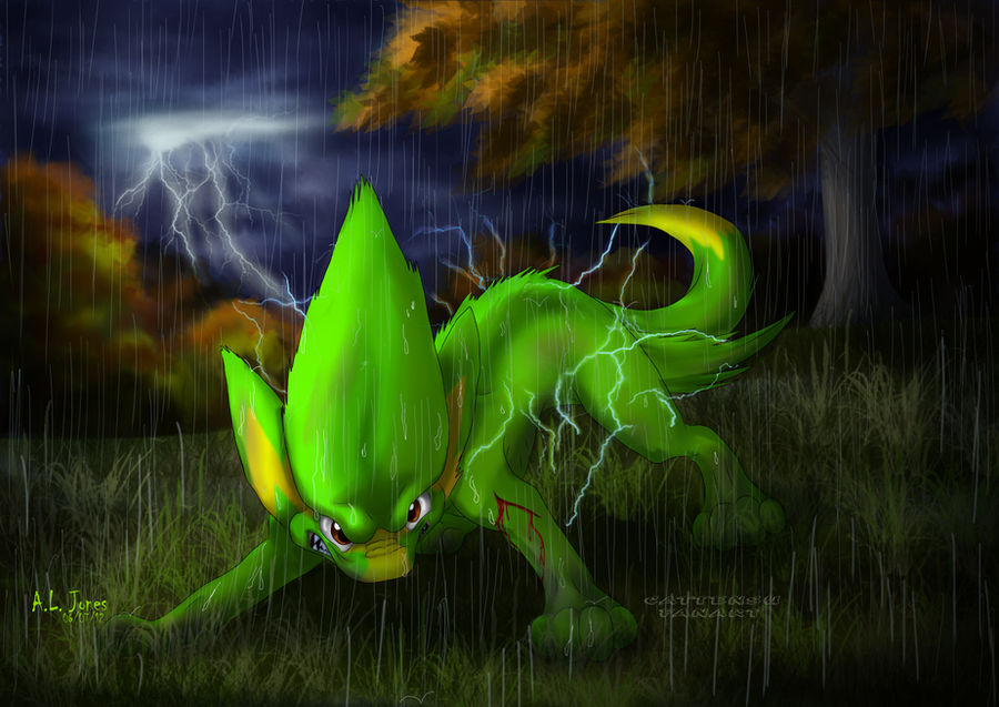 Lightning Ruff Pokemon The Lightning Pokemon by Cattensu on DeviantArt