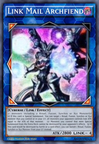yugioh card maker link Yu-Gi-Oh! - Linkmail Archfiend - RIRA-EN047 - Super Rare - 1st Edition All Sins Are Forgiven [Toyo