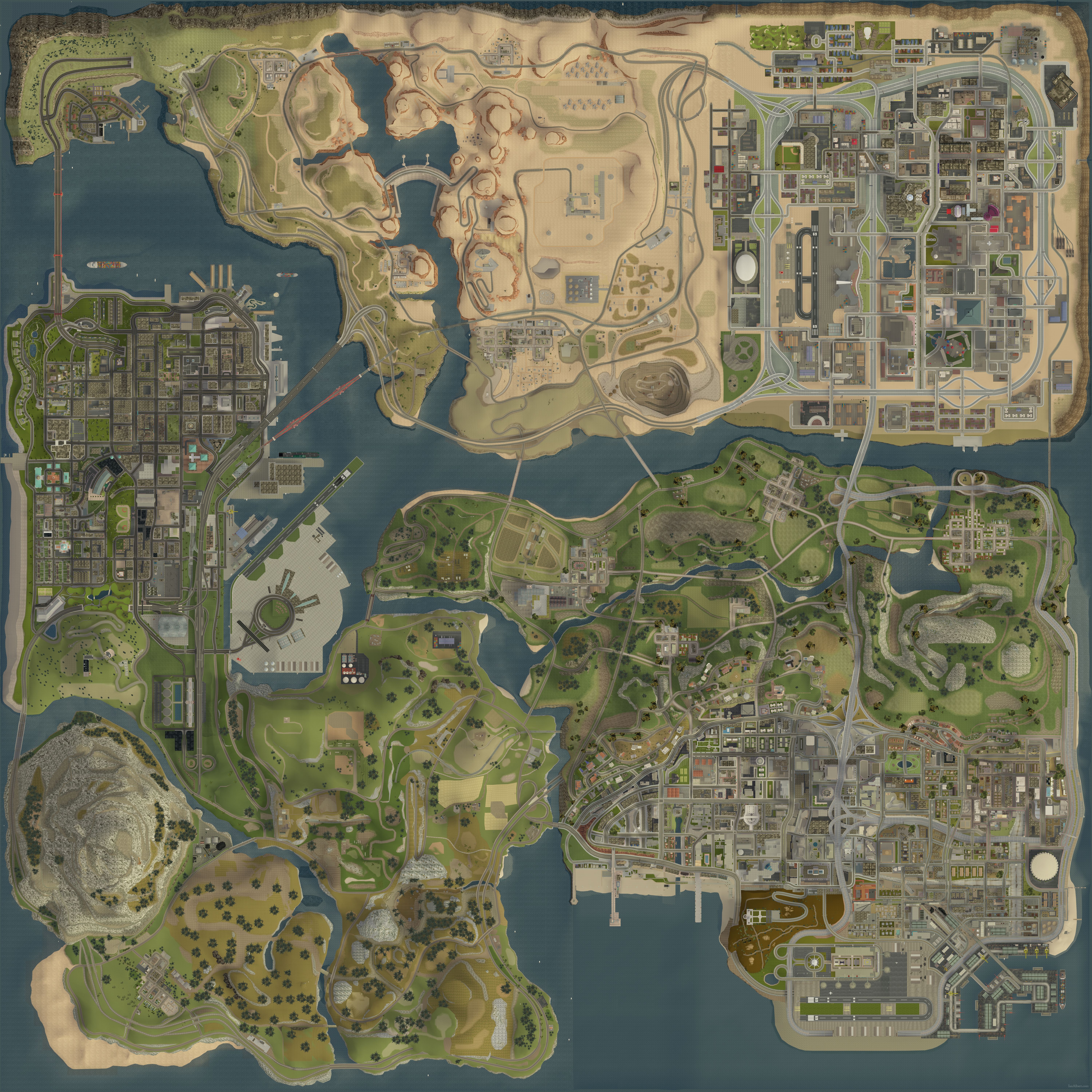 Grand Theft Auto 3  Liberty City Map (Isometric) by VGCartography on  DeviantArt