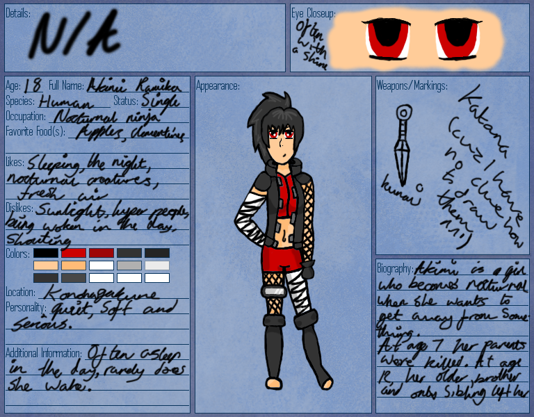 Akimi Reference Sheet