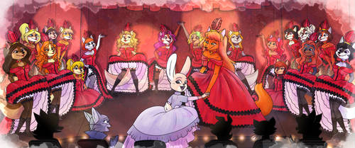 Scarlet and Kathy at the Moulin Rouge - Cachicabra