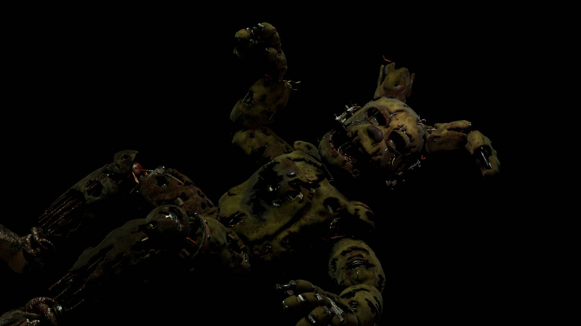 Spring Trap Explodes Springtrap after getting jumpscared (He's shocked) by TerrimagYT on ...