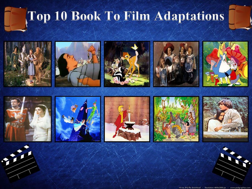 My Top 10 Book to Film Adaptations by J-Cat on DeviantArt