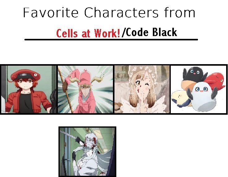 Characters appearing in Cells at Work! Code Black Anime