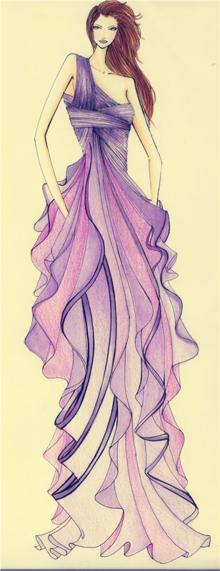 flowy dresses drawing How to draw a frilly dress with a full skirt and puffy sleeves!