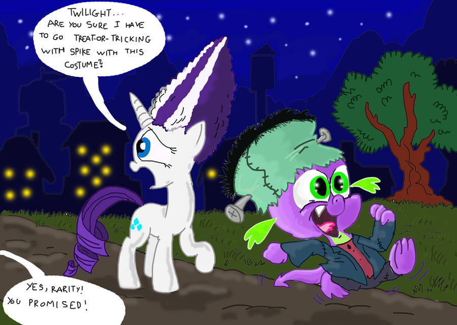 Nightmare Night with Spike by seriousdog