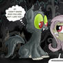 The werewolf pony wants to befriend Flutterbat