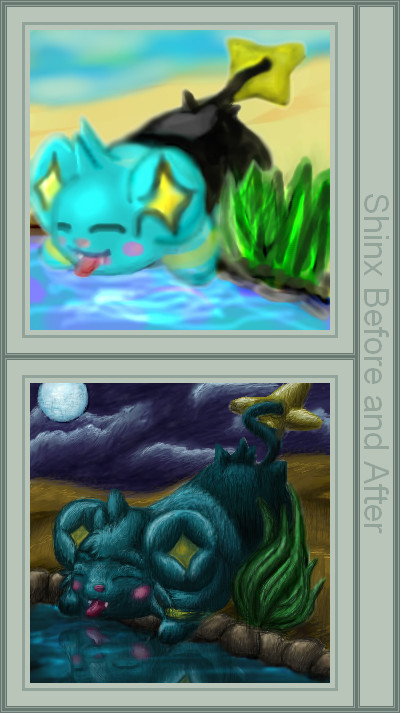 Shinx Before and After..