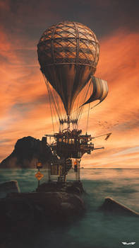 Steampunk Airship - Photo Manipulation Photoshop