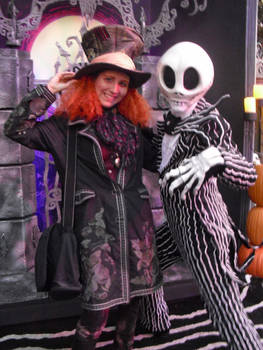 Mad Hatter Fangirl with Jack Skellington