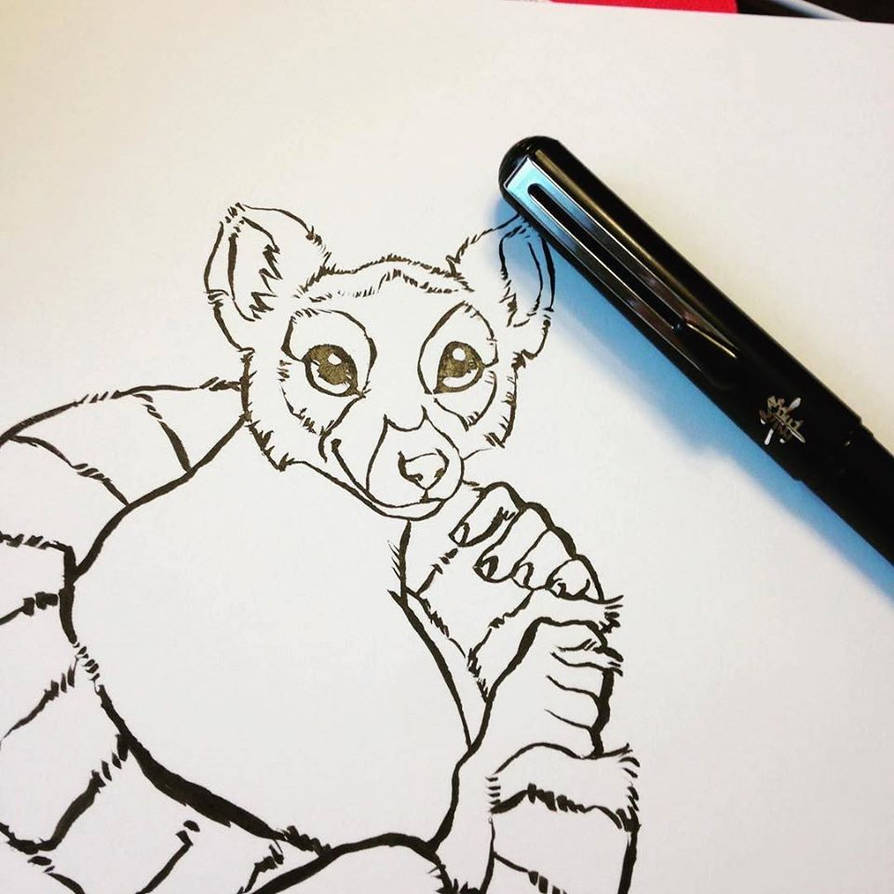 Lemur Inks for Colouring Book! by CharReed