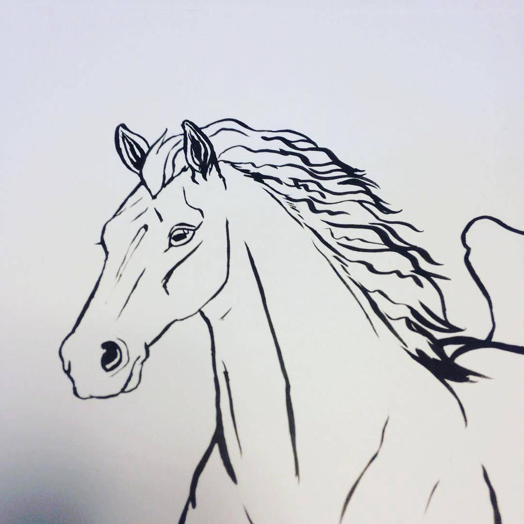 Horse Inks for Colouring Book! by CharReed