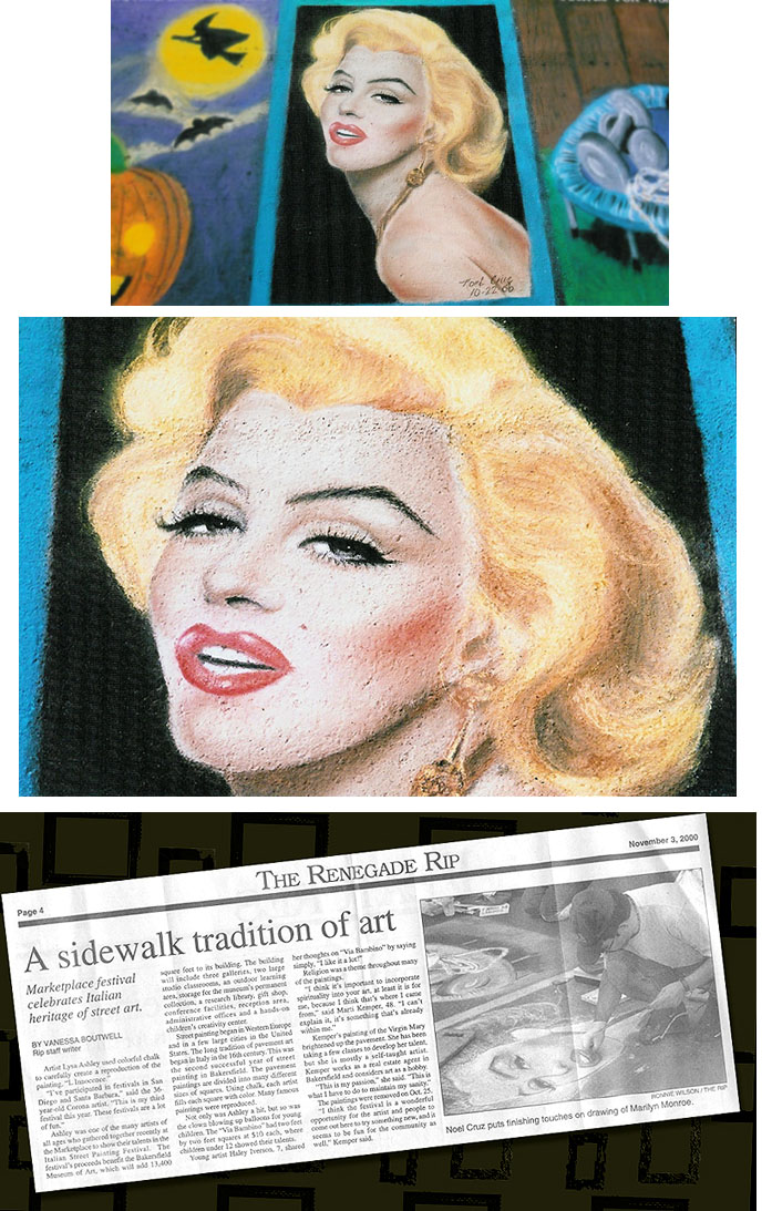 Street Painting Marilyn Monroe