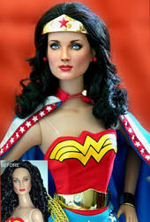 Doll Repaint Wonder Woman by noeling