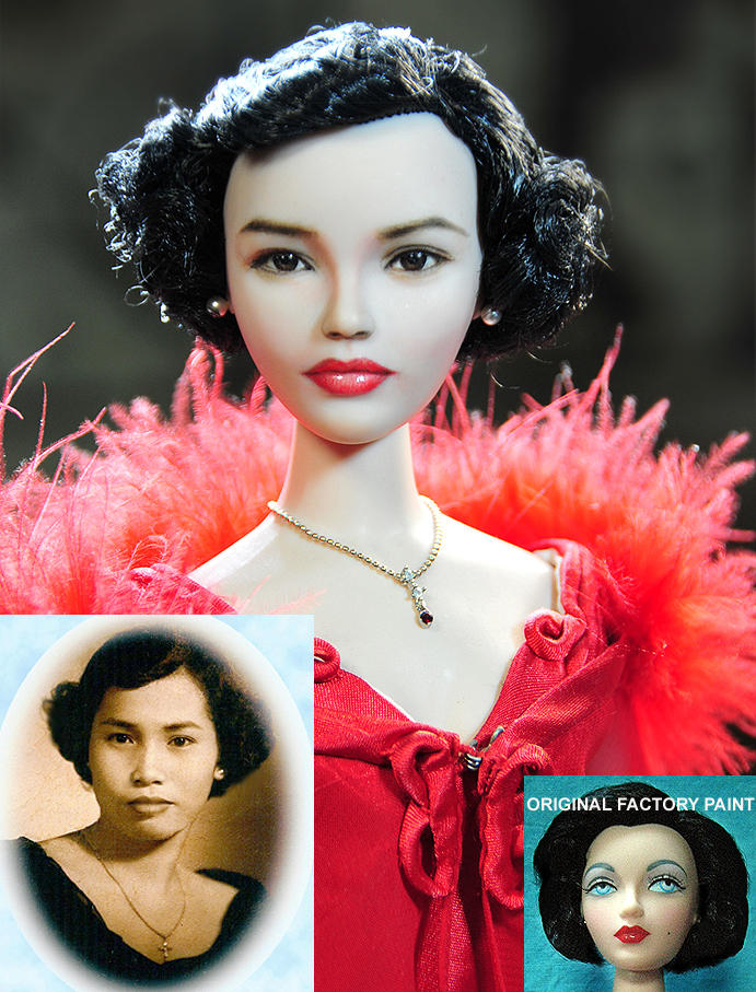 Doll Repaint - My dearest Mom Carmen Cruz by noeling Doll Repaint - My dearest Mom Carmen Cruz by noeling