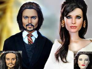 Angelina Jolie Johnny Depp dol