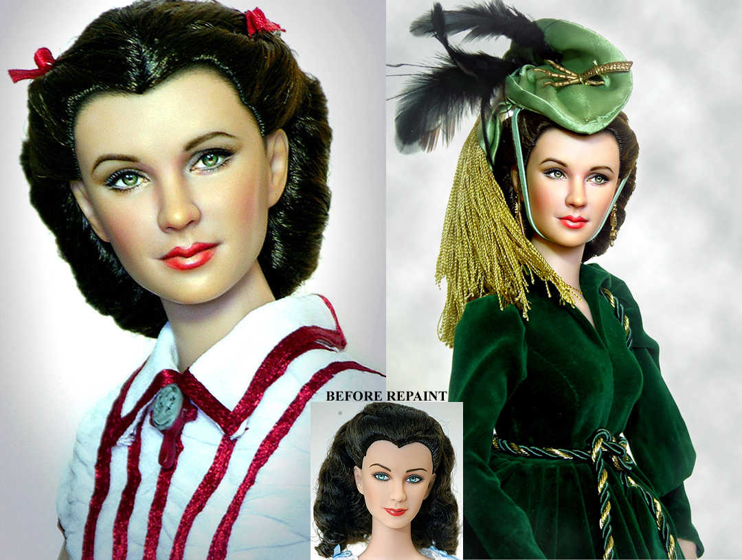 Scarlett O'hara doll repaint